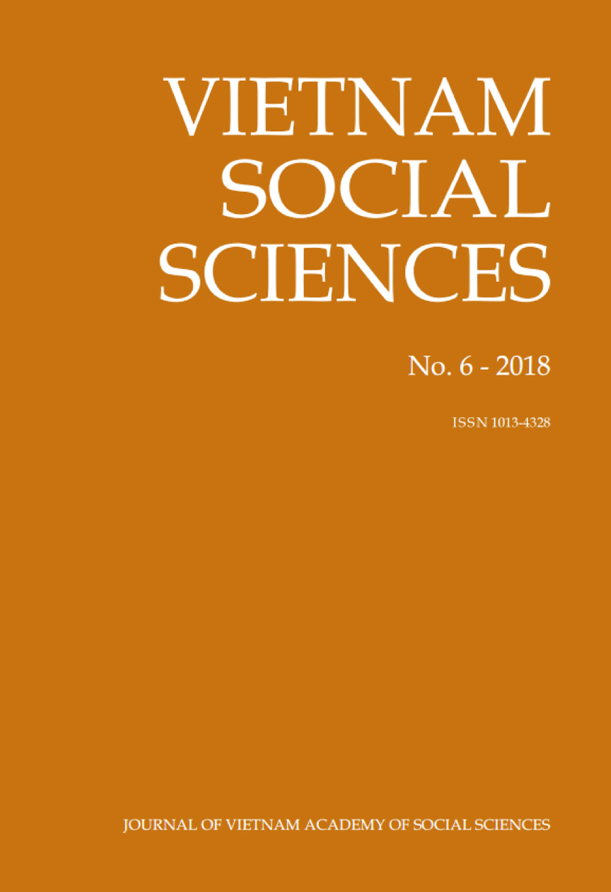 Vietnam Social Sciences. No. 6 - 2018